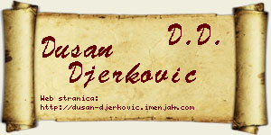 Dušan Đerković vizit kartica